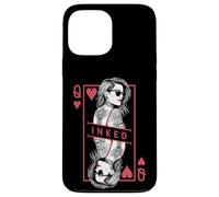 Tattooed Queen Of Hearts Funny Inked Girl Tattoo Card Case for iPhone 13 Pro Max