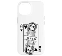Tattooed Queen Of Hearts Funny Inked Girl Tattoo Card Case for iPhone 15