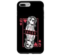Tattooed Queen Of Hearts Funny Inked Girl Tattoo Card Case for iPhone 7 Plus/8 Plus