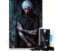 Tattooed Revenant Assassin Hard Jigsaw Puzzle for Adults 1000 Pieces Strengthen Recall Stress Release Premium Edge Fine Art Piece (38x26cm)