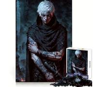 Tattooed Revenant Assassin Hard Jigsaw Puzzle for Adults 1000 Pieces Strengthen Recall Stress Release Premium Edge Fine Art Piece (38x26cm)