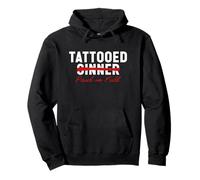 Tattooed Sinner Saved Paid in Fool Christians with Tattoos Pullover Hoodie