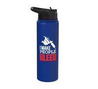 Tattooed Tattooist I Make People Bleed Tattoo Artist Stainless Steel Insulated Water Bottle