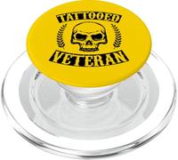 Tattooed Veteran Skull Artist Veterans Day Inked Dad Love PopSockets PopGrip for MagSafe