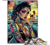Tattooed Woman Adult Jigsaws 1000 Pieces Difficult, Help The Brain Exercise Addictive Toys to Cultivate Patience Perfect Decoration (50x75cm)