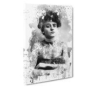 Tattooed Woman Lady V3 Canvas Print | Gallery Wrapped 30mm Frame Wall Art | 30x20 inches | Ready to Hang | Retro People Picture | Living Room Bedroom Lounge Office