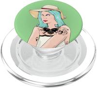 Tattooed Woman Lady with tattoos illustration PopSockets PopGrip for MagSafe