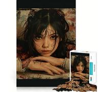 Tattooed Woman Portrait for Adults 1000 Piece Jigsaw Puzzle Pure Logic Toy Peaceful Time Sharp Cut Heartfelt Gift (50x75cm)