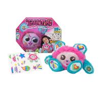 TattooMeez neon, create a personalised teddy bear, with the neon temporary tattoos also suitable skin. Peel, tattoo and unbox, fun personalised crafts for kids.. Age 4+, PINK