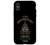 TATTOOS: Adulting Is Hard, Stickers Deserve Tattoo Humor Case for iPhone X/XS