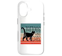 Tattoos and cats cat silhouette tattoo art feline heart pets Case for iPhone 17