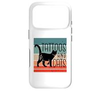 Tattoos and cats cat silhouette tattoo art feline heart pets Case for iPhone 17 Pro