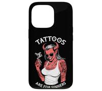 Tattoos Are For Sinners Funny Tattoo Devil Woman Tattooist Case for iPhone 13 Pro