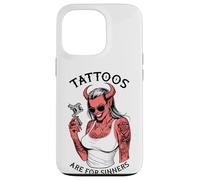 Tattoos Are For Sinners Funny Tattoo Devil Woman Tattooist Case for iPhone 13 Pro