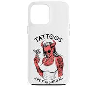 Tattoos Are For Sinners Funny Tattoo Devil Woman Tattooist Case for iPhone 13 Pro Max