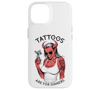 Tattoos Are For Sinners Funny Tattoo Devil Woman Tattooist Case for iPhone 14
