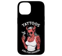 Tattoos Are For Sinners Funny Tattoo Devil Woman Tattooist Case for iPhone 14