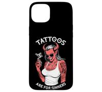 Tattoos Are For Sinners Funny Tattoo Devil Woman Tattooist Case for iPhone 15 Plus