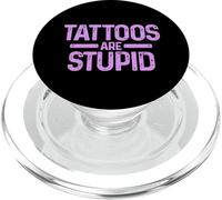 Tattoos Are Stupid Funny Vintage Tattooed Tattoo Artist PopSockets PopGrip for MagSafe