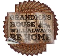 Tattoos Bumper Scratch Resistant Decals, Reading Matte Print for Phone Case Earth | Camping Decorations Uv Proof Pack Grandmas 's House Will Always Be Home(8X12CM)