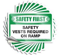 Tattoos Cool Room Decorations Vinyl Sticker | Safety First Safety Vests Required On Ramp Optical Illusion for Adults Use(12X18CM)