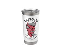 Tattoos Devil's Domain Funny Vintage Inked Devil Tattooist Stainless Steel Insulated Tumbler