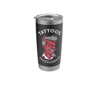 Tattoos Devil's Domain Funny Vintage Inked Devil Tattooist Stainless Steel Insulated Tumbler