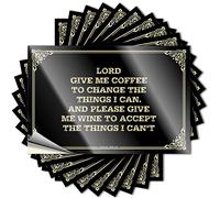 Tattoos Golden, Motorcycle Hat Lord, Give Me Coffee to Change The Things I Can. and Please Give Me Wine to | Unique(12X18CM)