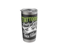 Tattoos Pretty Eyes and Thick Thighs Stainless Steel Insulated Tumbler