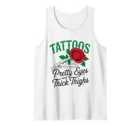 Tattoos Pretty Eyes And Thick Thighs Vintage Cool Tattoo Tank Top