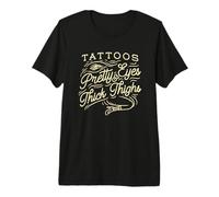 Tattoos Pretty Eyes & Thick Thighs Tattoo Lover Premium T-Shirt