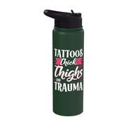 Tattoos Thick Thighs and Trauma Stainless Steel Insulated Water Bottle