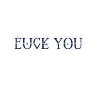 Tattwo.me - Temporary tattoo for adults and children, 2 weeks, water resistant - Fuck-Love YOU - Vegan ink - EU cosmetic certificate - (5X5 - P1044)