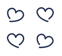 Tattwo.me - Temporary tattoo for adults and children, lasts 2 weeks, water resistant - 4 small hearts to cut out - Plant-based ink - EU cosmetic certificate - (P1047)