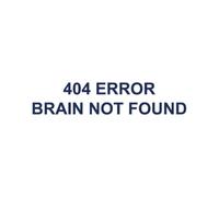 Tattwo.me - Temporary tattoo for adults and children, lasts 2 weeks, water resistant - 404 error brain not found - Plant-based ink - EU cosmetic certificate - (M0006)
