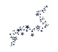 Tattwo.me - Temporary tattoo for adults and children, lasts 2 weeks, water resistant - cloud of stars - Plant-based ink - EU cosmetic certificate - (M0159)
