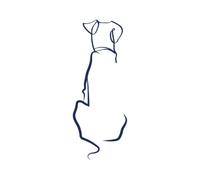 Tattwo.me - Temporary tattoo for adults and children, lasts 2 weeks, water resistant - dog silhouette - Plant-based ink - EU cosmetic certificate - (M0229)