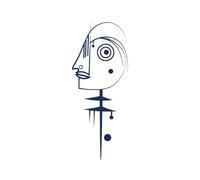 Tattwo.me - Temporary tattoo for adults and children, lasts 2 weeks, water resistant - Face - Plant-based ink - EU cosmetic certificate - (M0024)