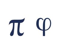 Tattwo.me - Temporary tattoo for adults and children, lasts 2 weeks, water resistant - Greek letters pi and phi to cut out - Plant-based ink - EU cosmetic certificate - (P0301)
