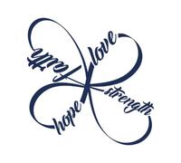 Tattwo.me - Temporary tattoo for adults and children, lasts 2 weeks, water resistant - hope, love, faith and strength - Plant-based ink - EU cosmetic certificate - (M0155)