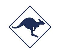 Tattwo.me - Temporary tattoo for adults and children, lasts 2 weeks, water resistant - kangaroo warning sign - Plant-based ink - EU cosmetic certificate - (P0661)