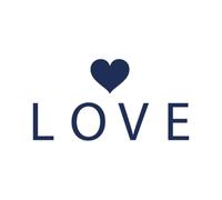 Tattwo.me - Temporary tattoo for adults and children, lasts 2 weeks, water resistant - Love + heart (to cut out) - Plant-based ink - EU cosmetic certificate - (P0941)