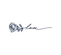 Tattwo.me - Temporary tattoo for adults and children, lasts 2 weeks, water resistant - rose love - Plant-based ink - EU cosmetic certificate - (M0111)