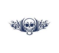 Tattwo.me - Temporary tattoo for adults and children, lasts 2 weeks, water resistant - skull with wings - Plant-based ink - EU cosmetic certificate - (M0169)