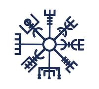 Tattwo.me - Temporary tattoo for adults and children, lasts 2 weeks, water resistant - Viking symbol: Vegvisir - Plant-based ink - EU cosmetic certificate - (P0255)