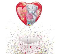 TATTY TEDDY I LOVE YOU BOUQUET 46CM HEART FOIL -INFLATED BALLOON IN A BOX