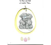 Tatty Teddy Me To You Easter Card - To Mum and Dad at Easter Time (Die cut card)