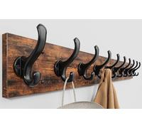 Tatub 38.6" Rustic Coat Rack Wall Mount with 10 Hooks, Large Coat Hanger Wall Mount, Heavy Duty Farmhouse Entryway Organizer Hooks for Hanging, Hat, Bag, Jacket