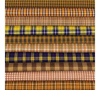 Tatuo 10 Pcs Fall Homespun Plaid Fabric 18 x 22 Inch Precut Squares