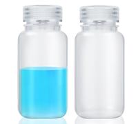 Tatuo 2 Pcs 8oz Plastic Sample Bottles 250ml Wide Mouth Reagent Bottle Water Sample Container Lab Multipurpose Plastic Container with Lids PP Translucent Tool for Laboratories